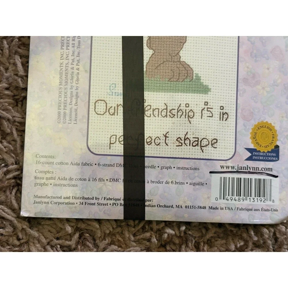 Janlynn Precious Moments Cross Stitch Kit Our Friendship is in Perfect Shape NEW